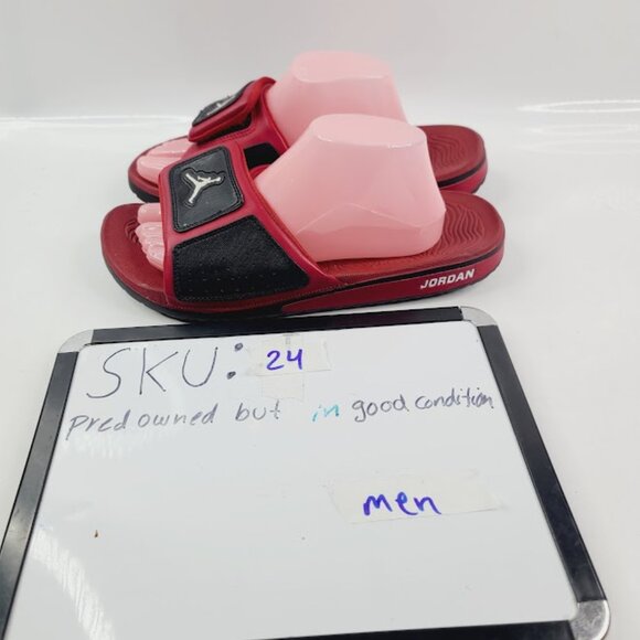 Jordan Men's Black Red Air Hydro 3 630754-001Slip-On Casual Slide Sandal Size 11 - Picture 7 of 7